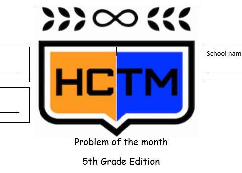 5th grade HCTM Problem of the Month Winner February Edition!