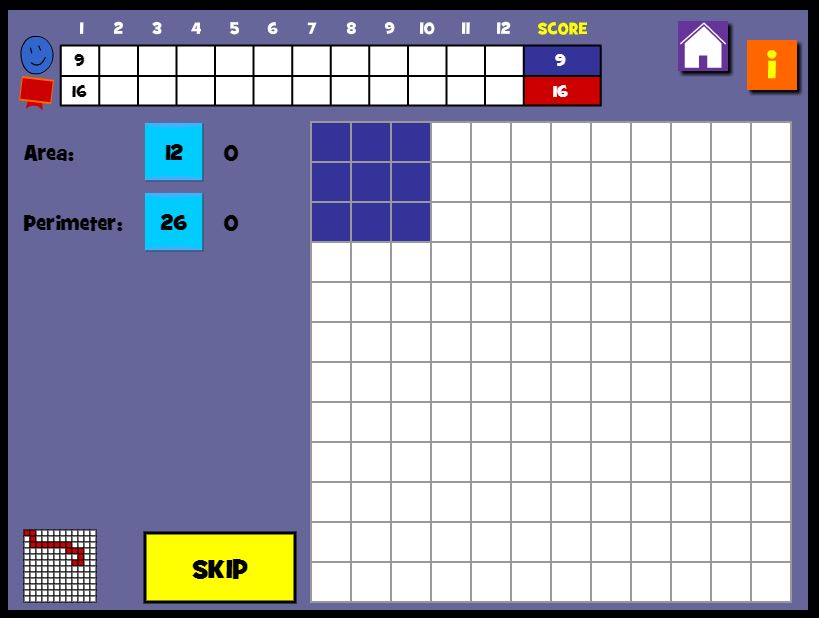Arrays, Area and Perimeter Game | SMathSmarts