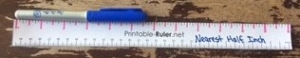 paper rulers half inch