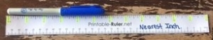 paper rulers inch